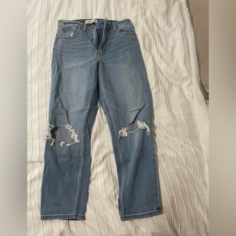 Abercrombie & Fitch The Mom High Rise Curve Love Jeans